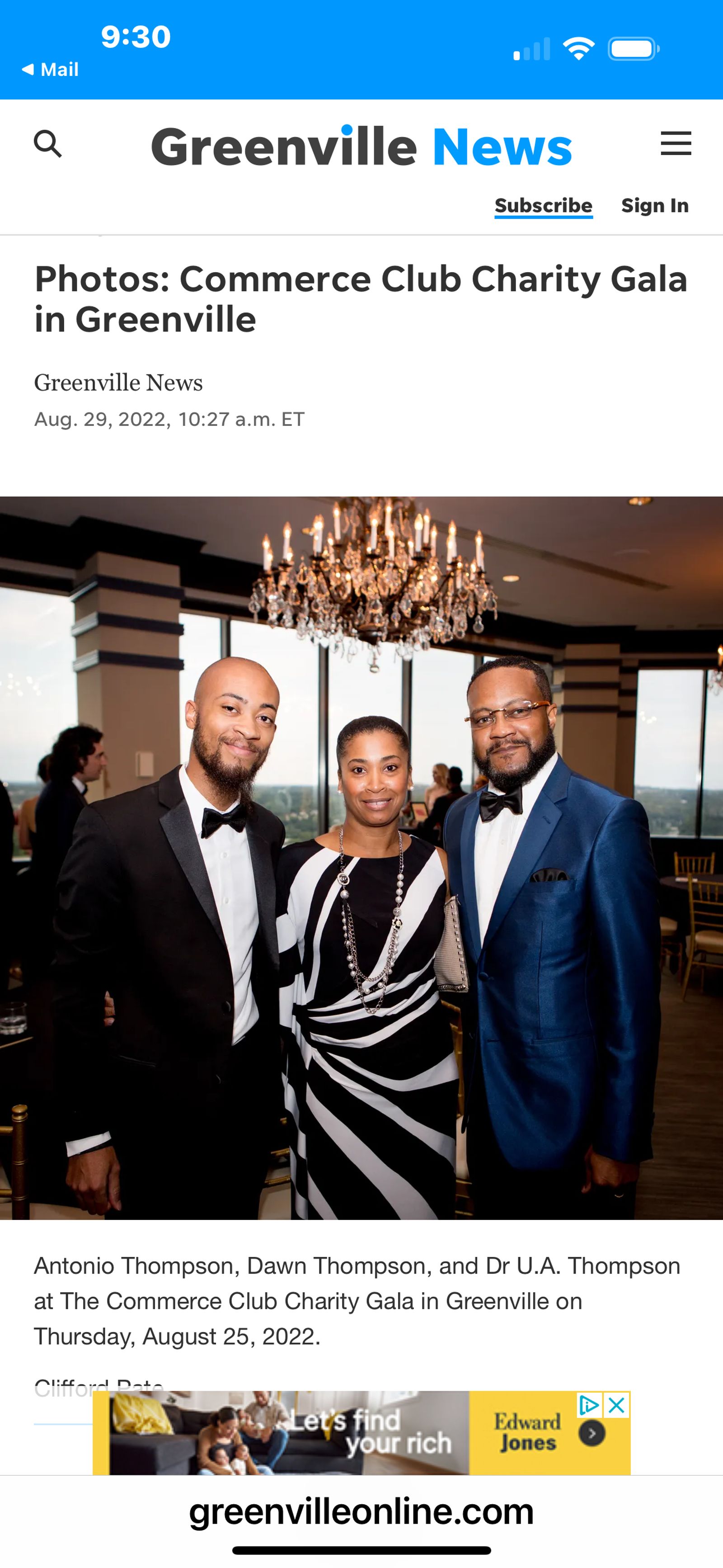 Greenville News — Commerce Club Charity Gala
